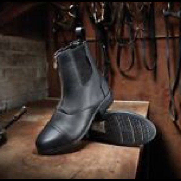 Distressed Black Zip Up Boots - Picture 5 of 5