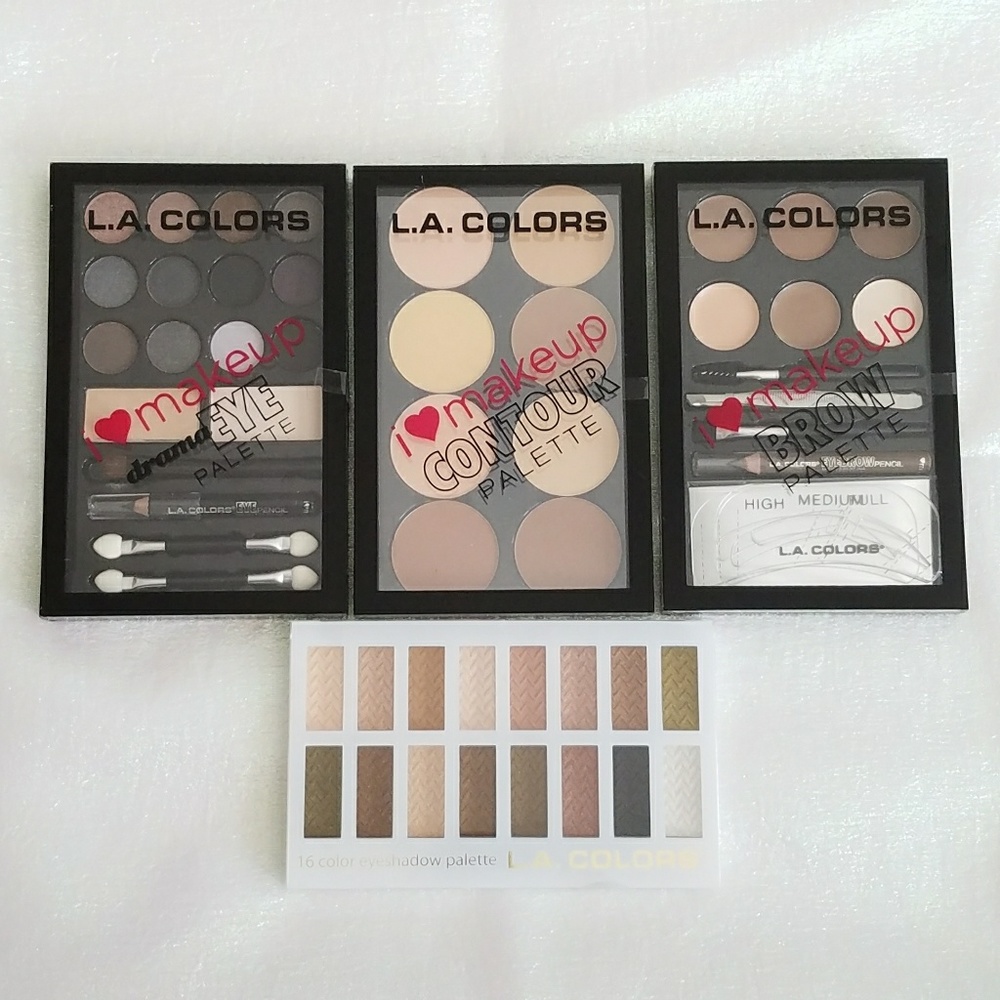 4x LA COLORS Makeup & Eyeshadow Palettes