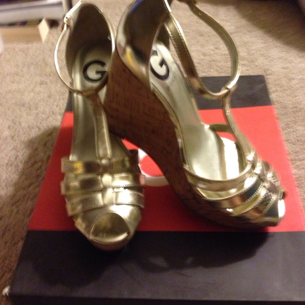 Guess T-strap Cork Wedge - Haeven