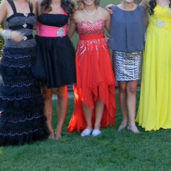 Pink and Black Homecoming/Prom Dress - Picture 3 of 4