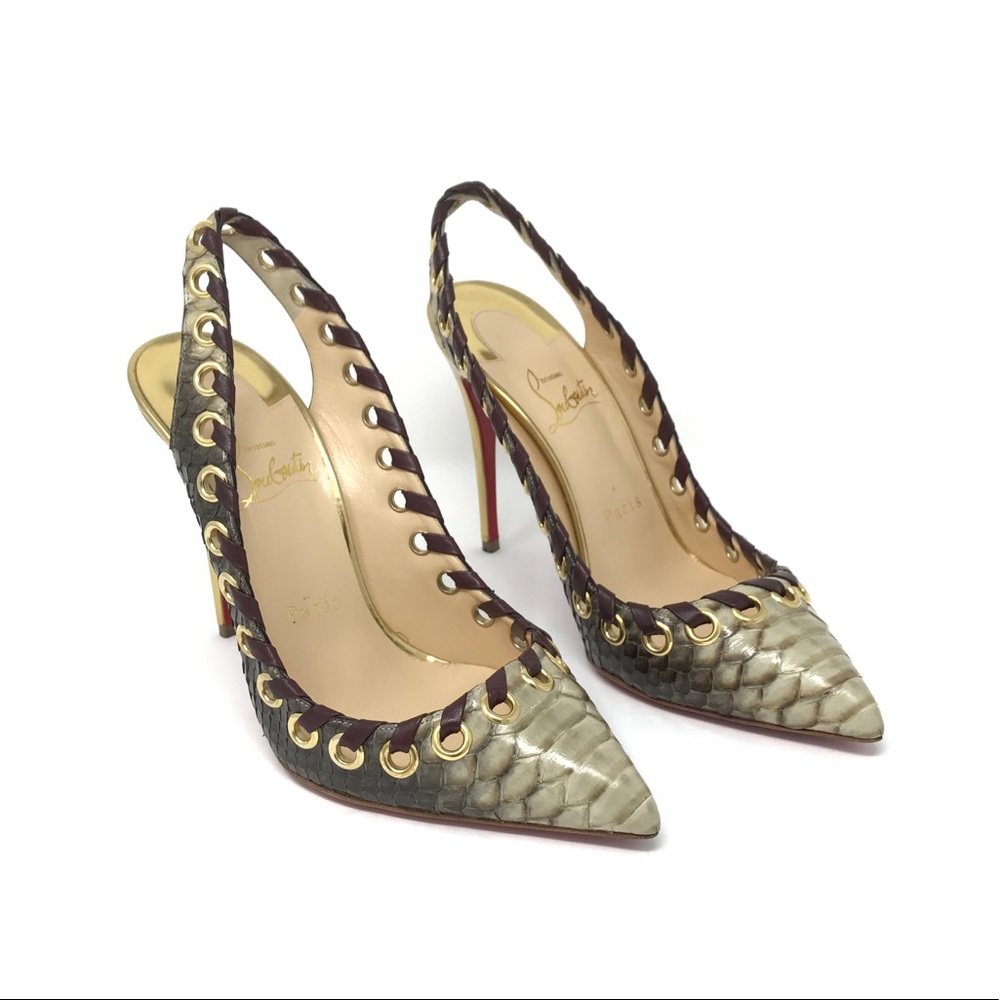 Rare Ostri Snakeskin Slingback Pump - Picture 1 of 6
