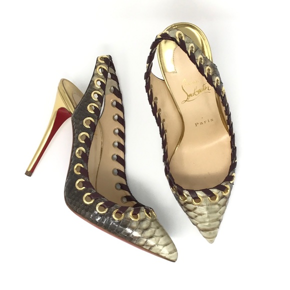 Rare Ostri Snakeskin Slingback Pump - Picture 2 of 6