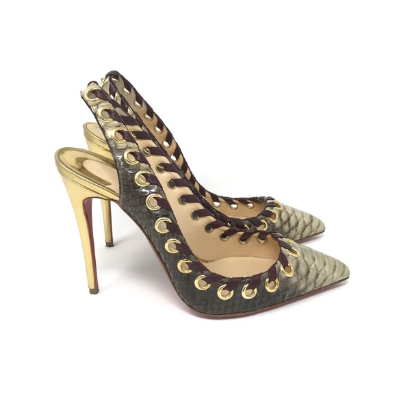 Rare Ostri Snakeskin Slingback Pump - Picture 3 of 6