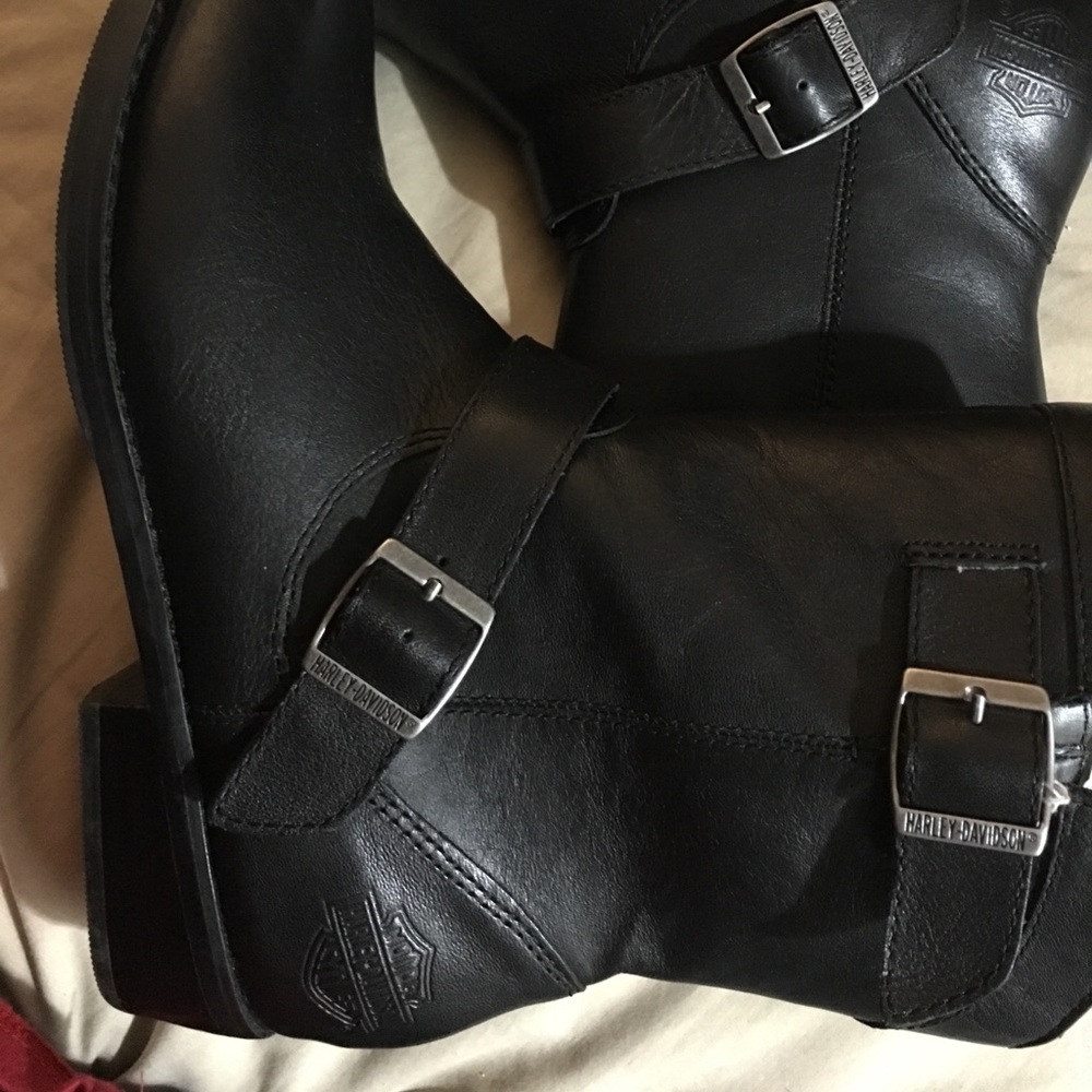 Harley Davidson black dress boots size 8-1/2