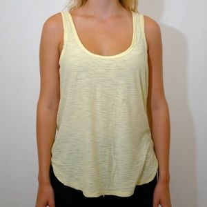 James Perse Yellow Scoop Neck Tank, Size 3 James Perse Yellow Scoop Neck Tank, Size 3