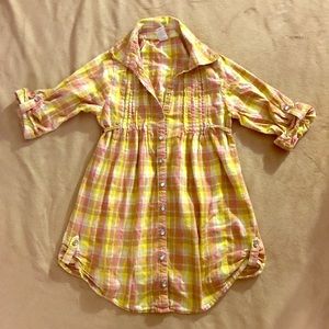 Plaid collared tunic top