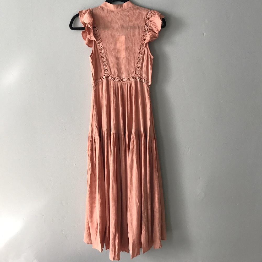 LAST 1 peach high low lace boho dress - Picture 6 of 6