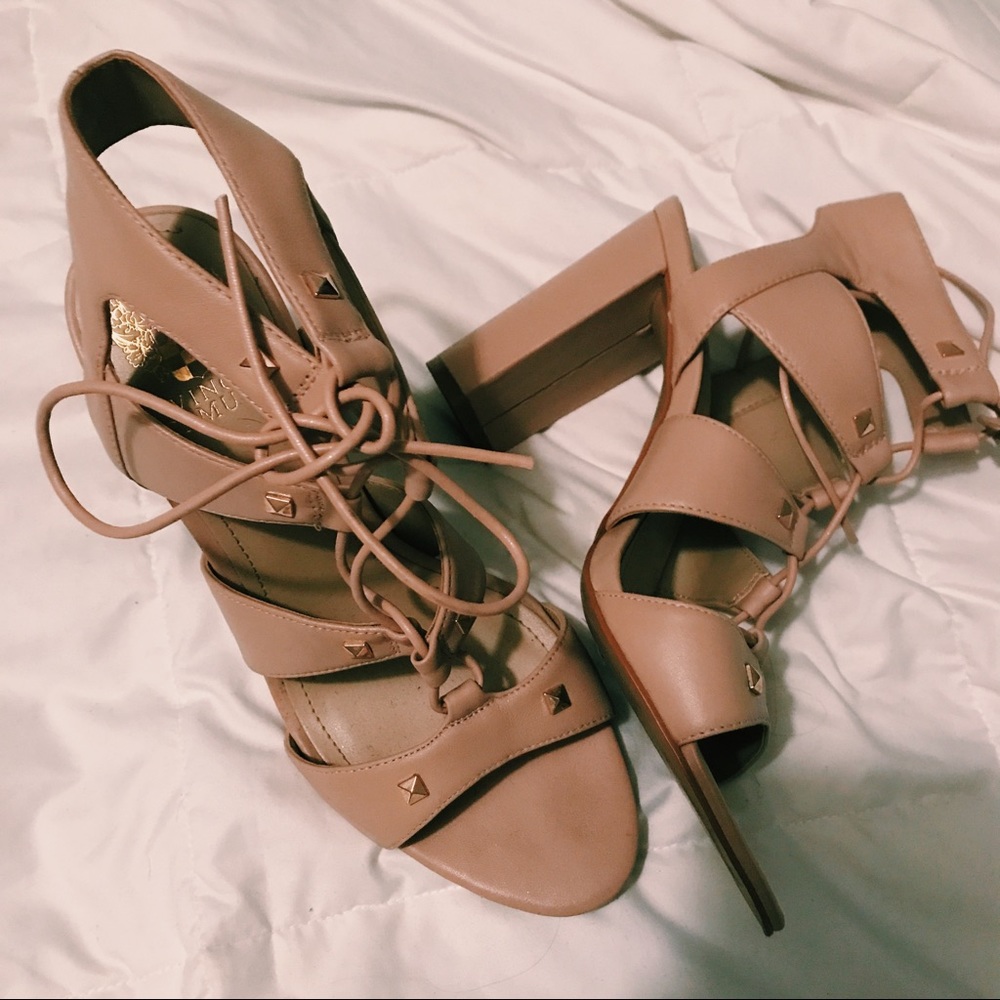 Vince Camuto Tam Leather Studded Heel