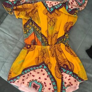 Off shoulder romper