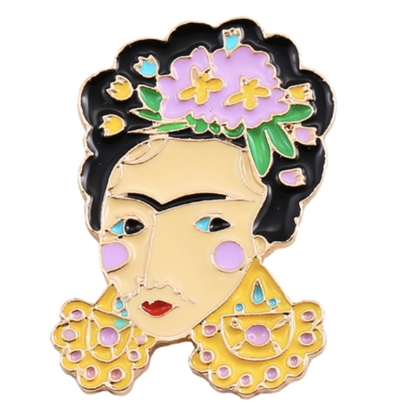 NEW Frida Kahlo Self Portrait Inspired Enamel Pins - Picture 4 of 8