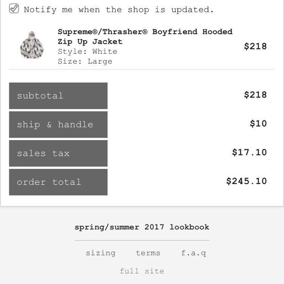 Supreme x Thrasher Hooded Zip Up - Picture 7 of 7