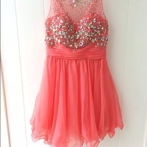 Coral homecoming dress. Worn once