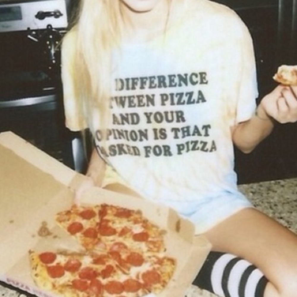 Pizza V's Your Opinion tee