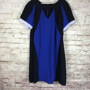 City Chic Black Blue Shift Dress Plus Size M City Chic Black Blue Shift Dress Plus Size M