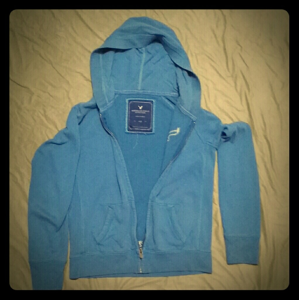 American Eagle Small Blue Hoodie Zip Up