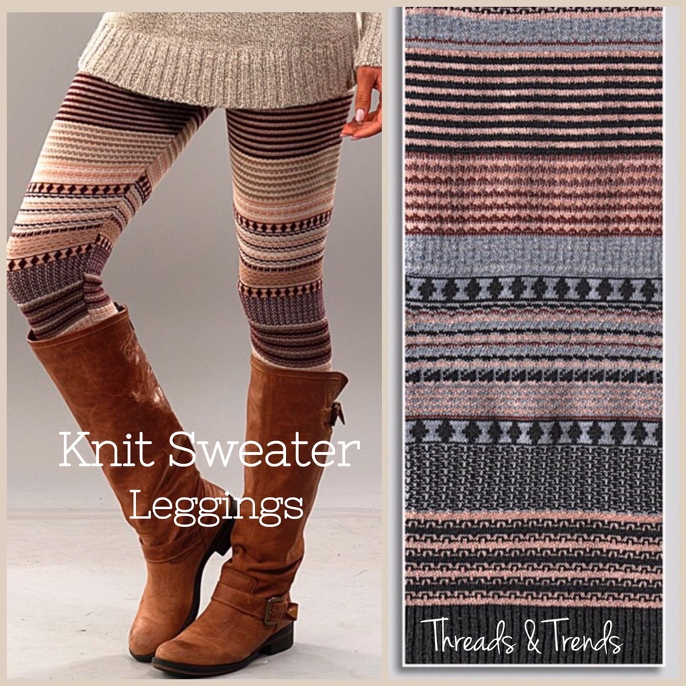  Sweater Knit Leggings - Picture 4 of 7