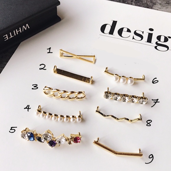 HP!! Rhinestone & Pearl Shoelace Charms 9 Designs - Picture 3 of 8