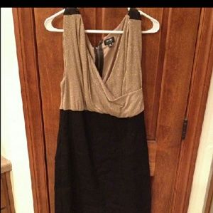 Black and gold nicole miller dress