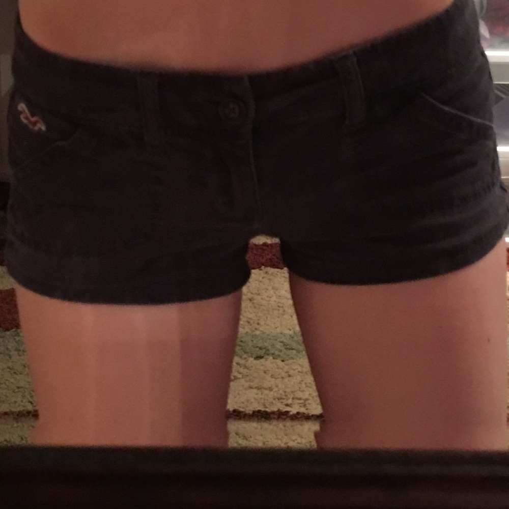 navy blue shorty shorts
