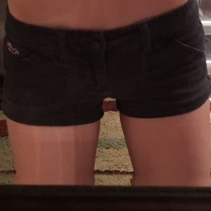 navy blue shorty shorts