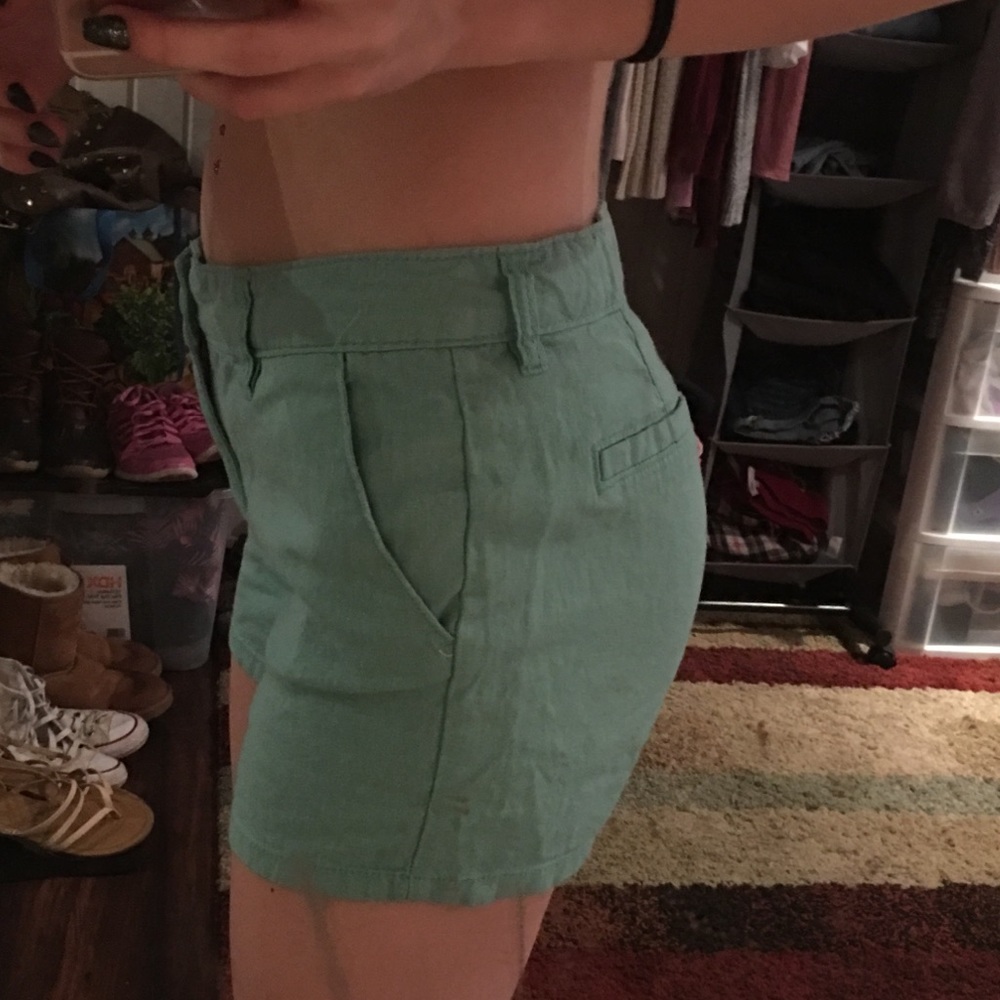 blue shorts