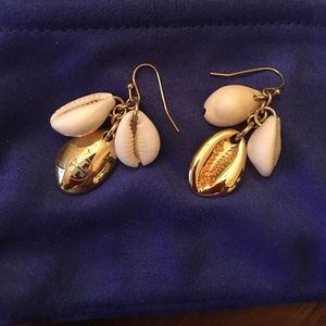 Tory Burch Mikah seashell cluster gold earrings Tory Burch Mikah seashell cluster gold earrings