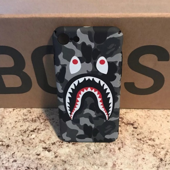 Bape Shark Gray IPhone 6/6s/6+/6s+/7/7+/8/8+ Case - Picture 1 of 2