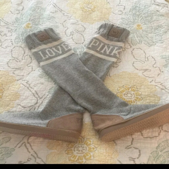 Shoes - Knee Length Pink Snow Boots Shoes - Knee Length Pink Snow Boots