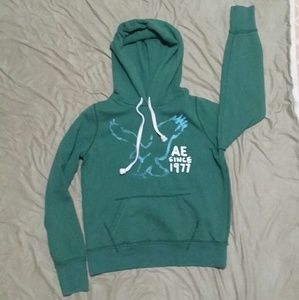 American Eagle Green Hoodie