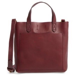 Madewell crossbody burgundy tote bag