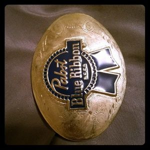 Pabts Blue Ribbon belt buckle