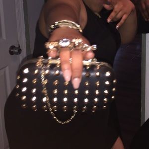 Gold studded clutch Gold studded clutch