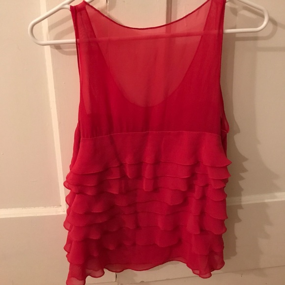 Hot Pink Express Ruffle Top - Picture 2 of 2