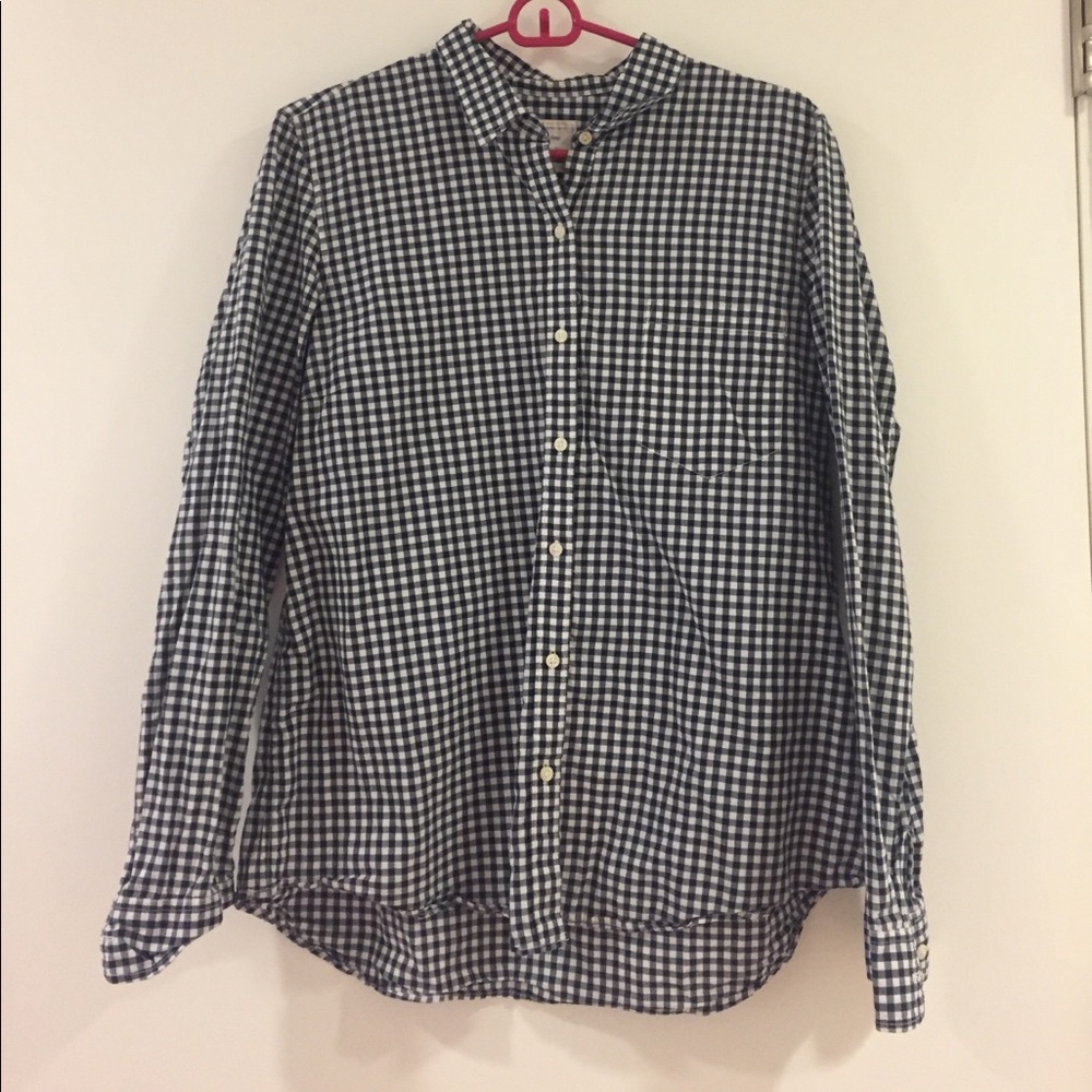 Gap navy gingham button down