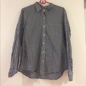 Gap navy gingham button down
