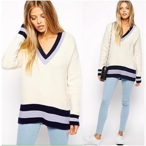 🆕ASOS Deep V Neck Color Block Sweater 🆕ASOS Deep V Neck Color Block Sweater