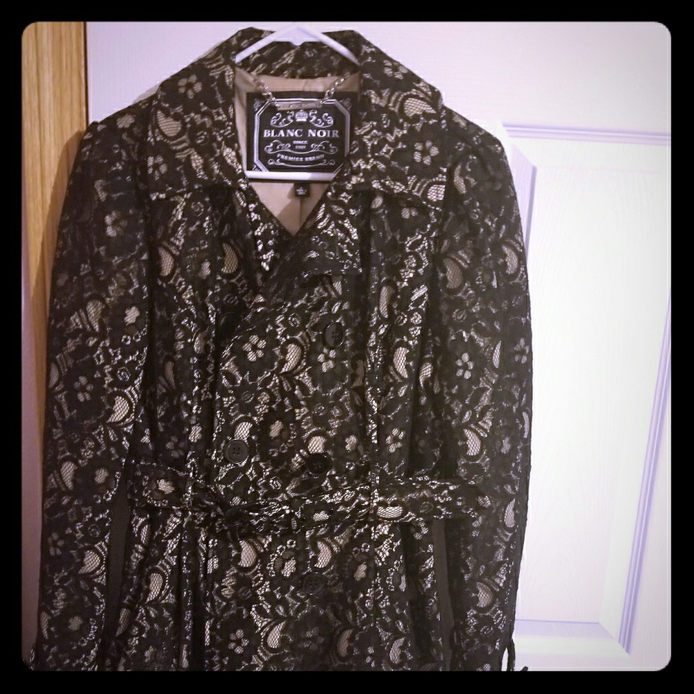 Lace trench coat
