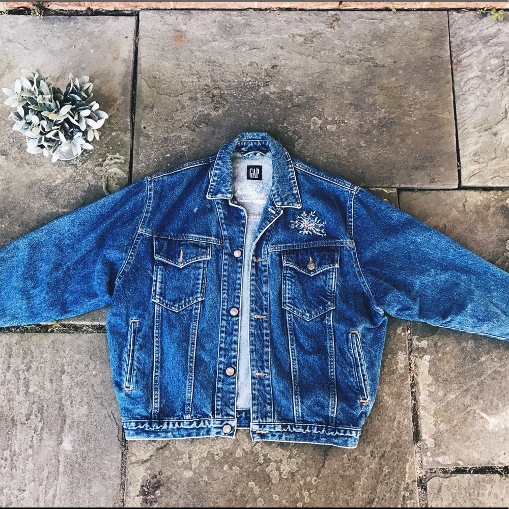 VINTAGE EMBROIDERED DENIM JACKET