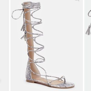 NWT JustFab Snakeskin Sandals