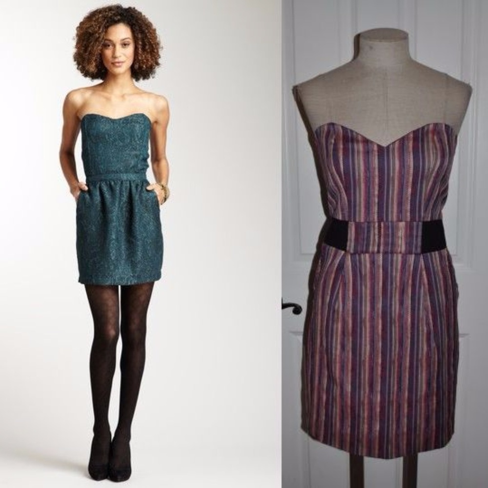 TUSALE LUCCA COUTURE Ethnic Stripe Strapless Dress - Picture 1 of 8