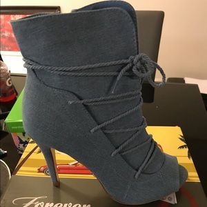 Denim Booties New in Box
