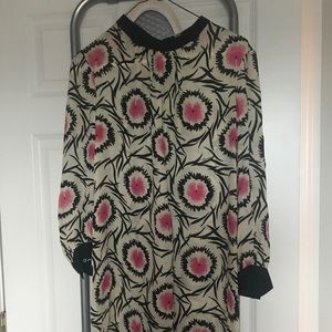 Milly dress 6 pink black floral