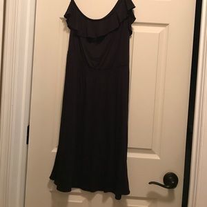 American eagle outfitters one shoulder black dress