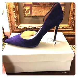 Jessica Simpson blue suede heels