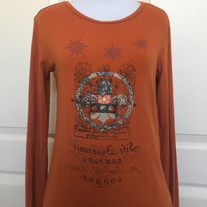 Cabi Long-Sleeve Burnt Orange Top
