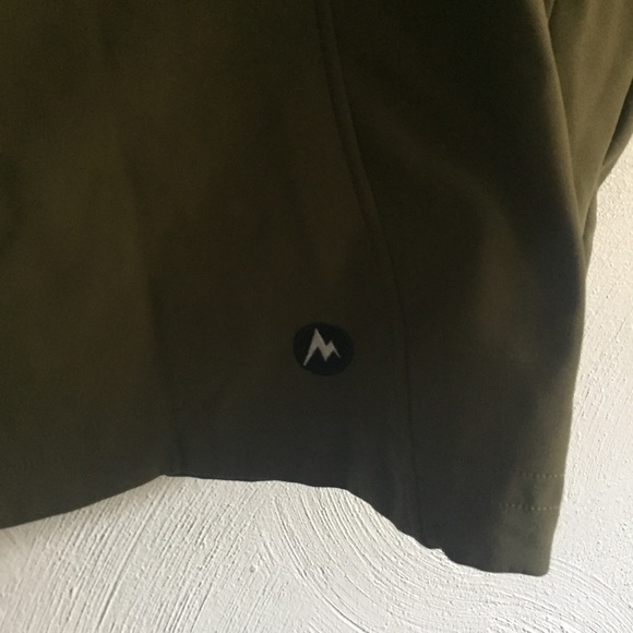 MARMOT BRAND OLIVE FUR HOOD WARM ZIP JACKET COAT M - Picture 9 of 16