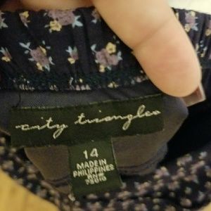 Strapless purple floral dress