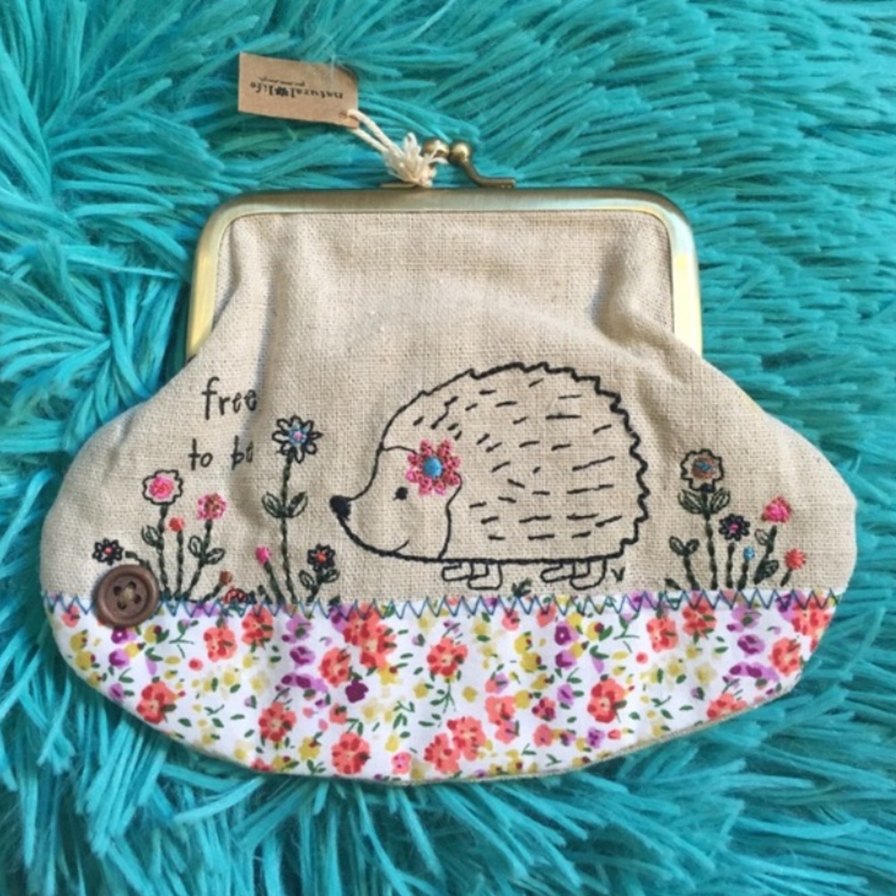Cute hedgehog change purse