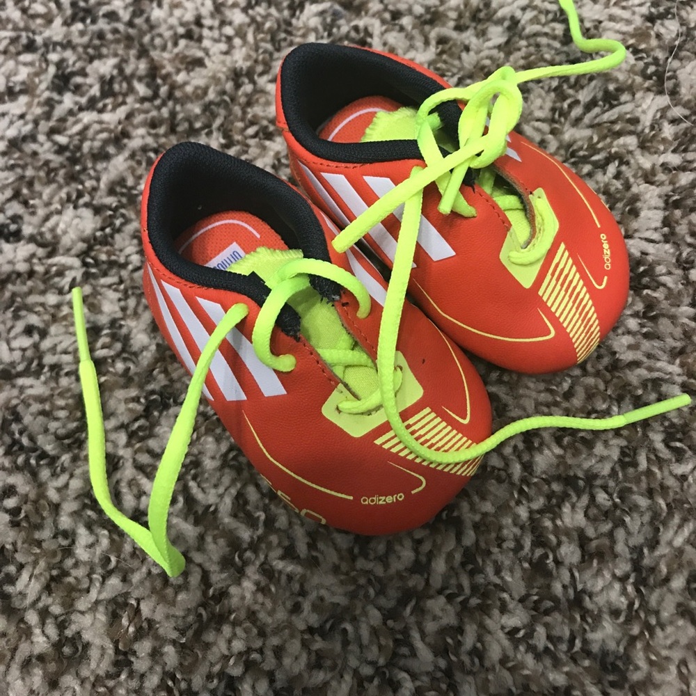 Adidas baby soccer shoes.