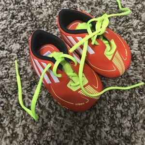 Adidas baby soccer shoes.